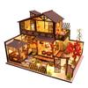 Moin Moin Dollhouse Miniature Handmade Kit Set Japanese Style Japanese House [English Instructions Included] Luxury House Autumn Maple Leaves