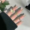 Новое Французское Ретро Цветок Эмаль Капающее Открытое Кольцо Темперамент Легкая Роскошь Высокое Чувство Нишевое Кольцо