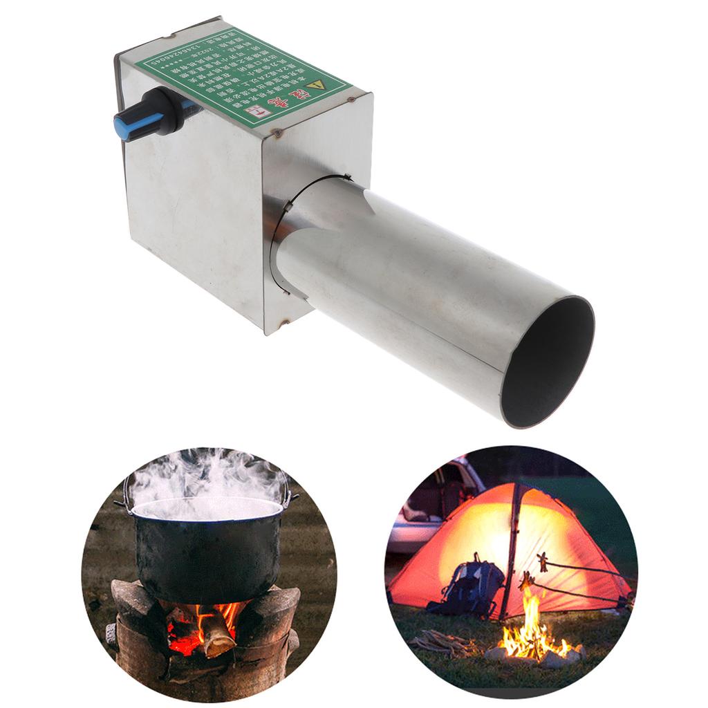 Adjustable Speed Controllers Blower Outdoor BBQ Wood Stove With Collector Tube Hair Dryer Portable 5V USB
