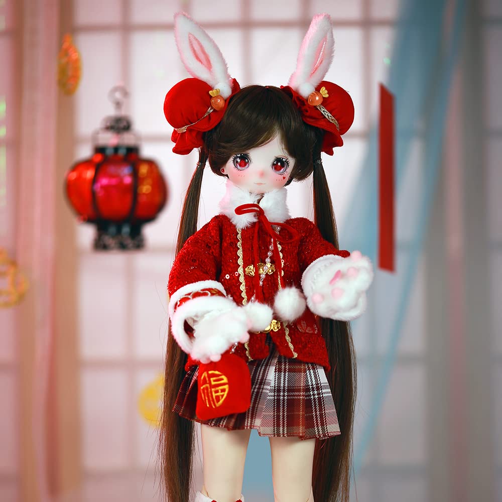 ICY Fortune Days Scale BJD Кукла в стиле аниме, окрашенная подвижная фигурка 1/4 (красный)