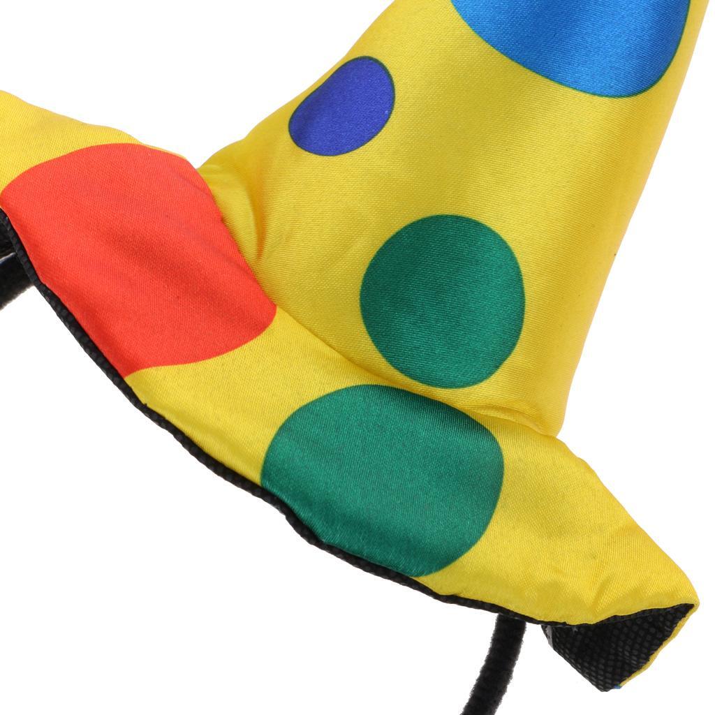 Polka Dot Clown Hat Headband Jester Hairband Costume Fancy Dress