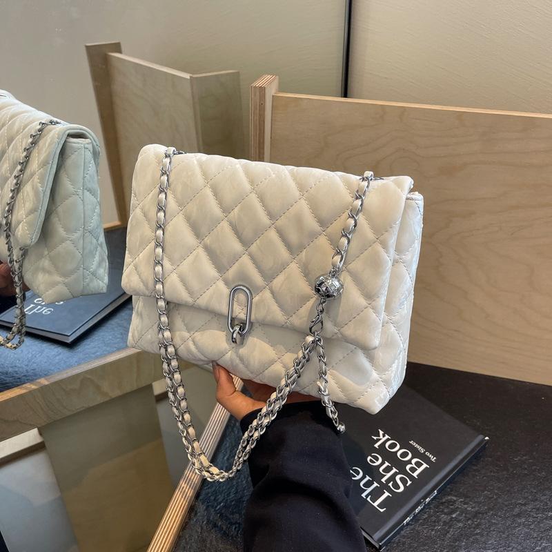 Сумка премиум-текстуры женская новая модная сумка-цепочка с бриллиантами нишевая женская сумка через плечо