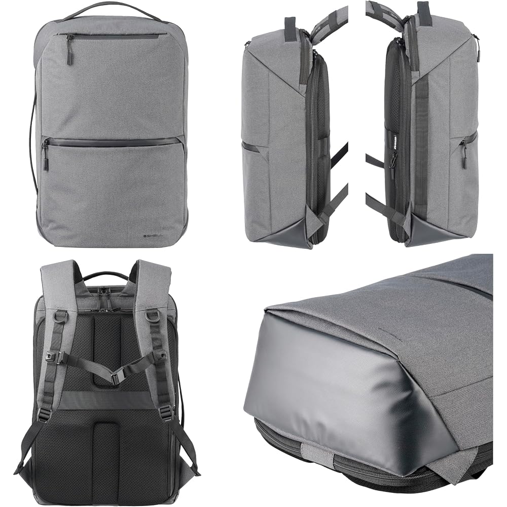 HAKUBA Camera Bag Plus Shell City Zip Backpack 15 G05 AZ Gray Camera Backpack Business Bag Rear Access 2 Compartments Everyday Use AMZSP-CT5ZBP15G 497