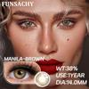 FUNSACHY 2pcs Contact Lenses for Eyes High Quality Circle Lenses Natural Beauty Pupils Grey Makeup Contact Lens Cosmetics Yearly