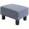 Microfiber Cloth Footstool Small Foot Rest Rectangle Sofa Stool For Bedroom Living Room Grey