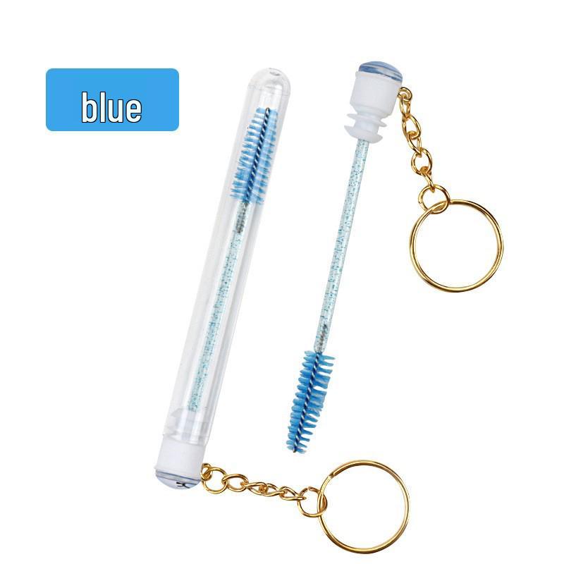 Clear Tube Mascara Brush with Rhinestone Gold Buckle - Disposable Crystal Rod Spiral Curler Tool