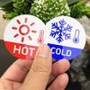 6Pcs/Set Hot Cold Sign Sticker Waterproof PVC Self-adhesive House Kindergarten Bathroom Office Water Temperature Indication Round Warning Label