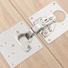 Silver Hinge Repair Plate with 4 Screws Hinge Fixing Plate  for Table Cabinet Window Door