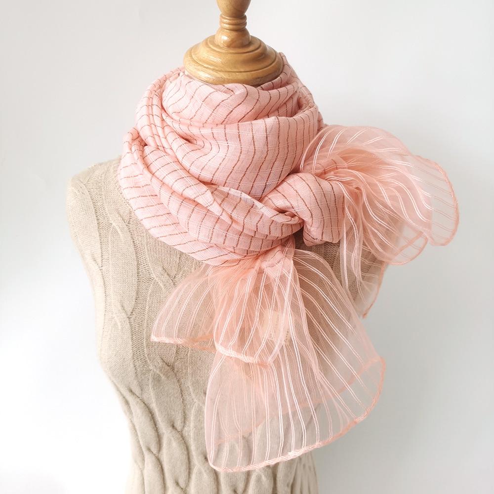 New Style Silk Scarf for Women Spring and Autumn Mulberry Silk Scarf for Women Gold Thread Cheongsam Shawl for Headscarf