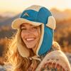 Windproof Bomber Hats Embroidered Earflap Bonnet Fashion Ski Russian Cap  Outdoors