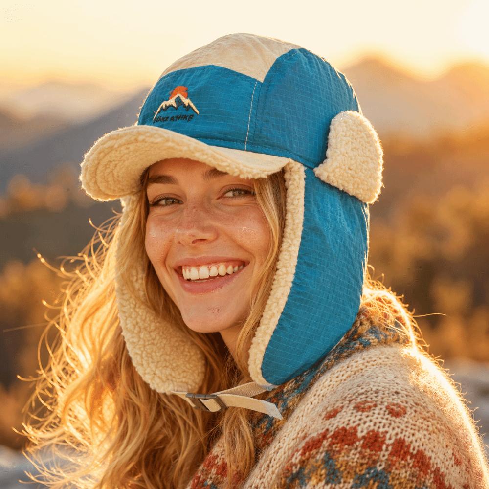 Windproof Bomber Hats Embroidered Earflap Bonnet Fashion Ski Russian Cap Outdoors
