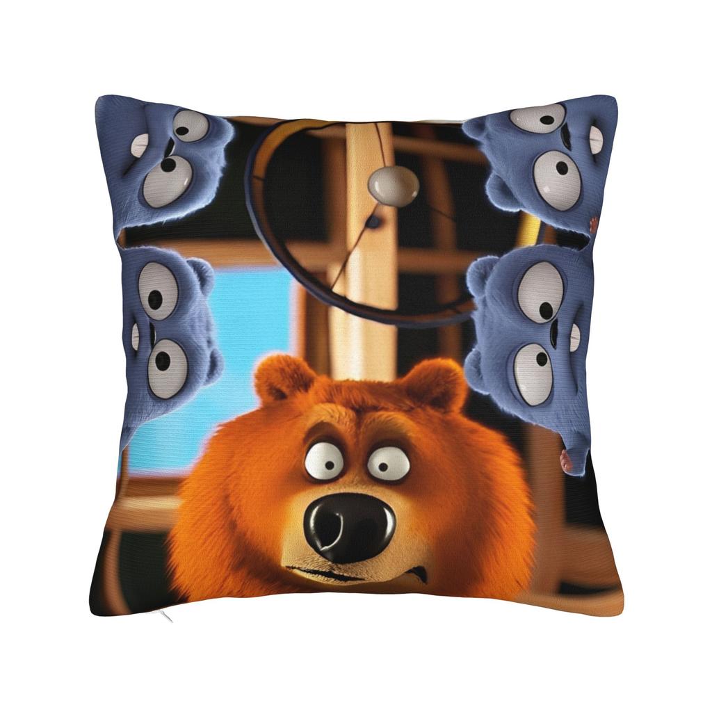 Decorative Pillow Covers Grizzy and The Lemmings Cartoon Merch Bed  Throw Pillow Case Cover Square Multi-Size