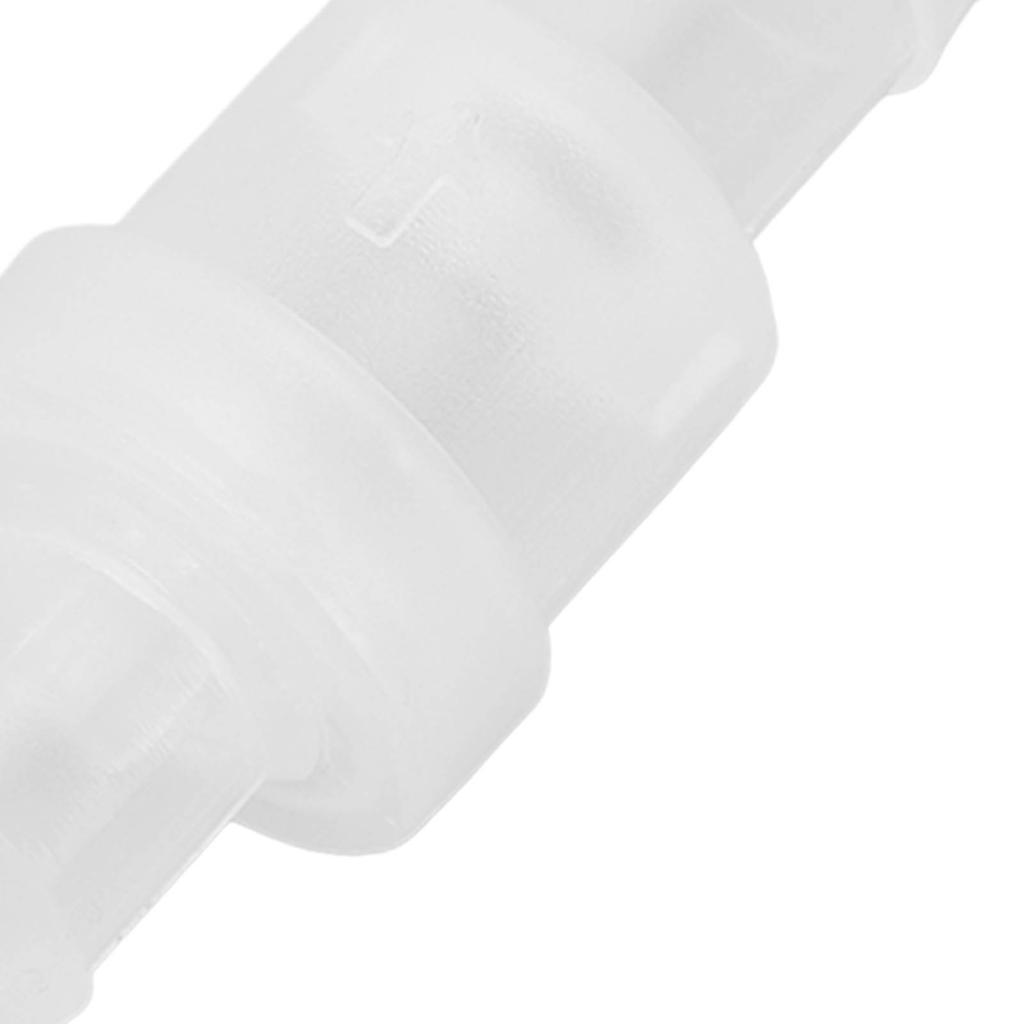 10 Pcs 1 Way Check Valve Translucent Water Stop Hose Check Valve with Spring for Chemical Industry