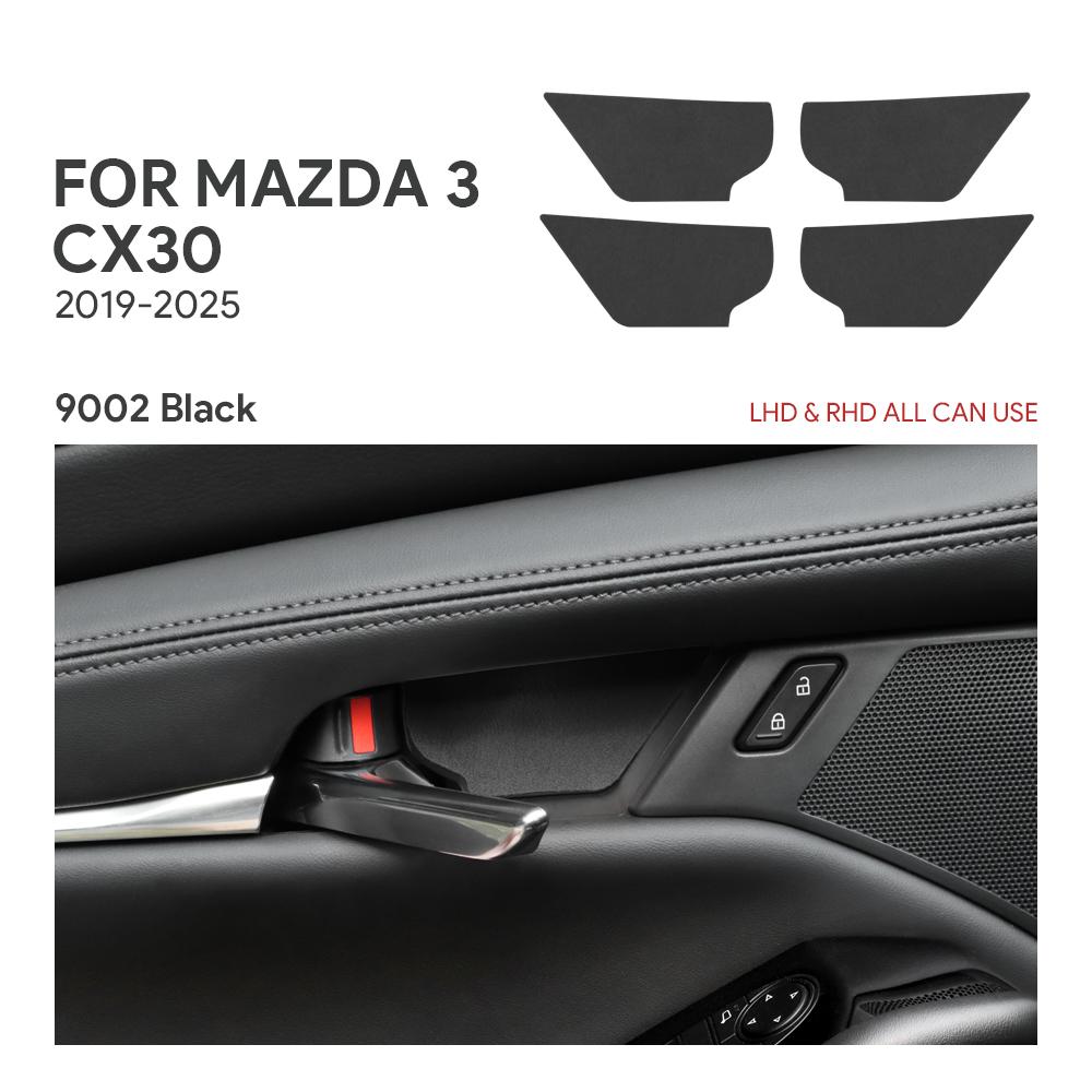 4 шт. Накладка из замши для верхней части LHD RHD Стикер для Mazda 3 Axela BP CX30 CX-30 2019 2020 2025 2025 2025 2025 2025 Панель чаши внутренней двери автомобиля