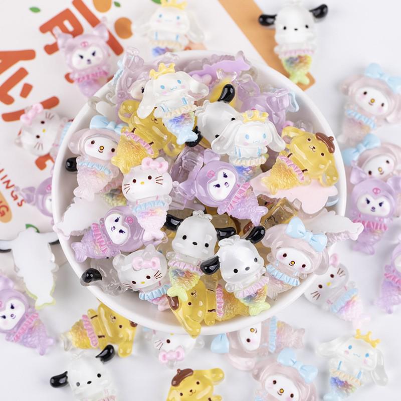 Санрио Ракушечные смоляные аксессуары DIY Чехол для телефона и заплатки для кроксов