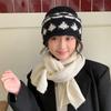 Knitted Jacquard Knitted Hat Jacquard Pattern Winter Cold Hat Fashion Retro Beanie Hat  Autumn