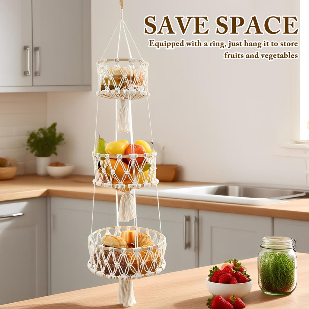 3-ярусные подвесные корзины для растений, держатель для цветочных горшков, многофункциональная подвесная декоративная плетеная веревка для подъема, товары для дома и сада