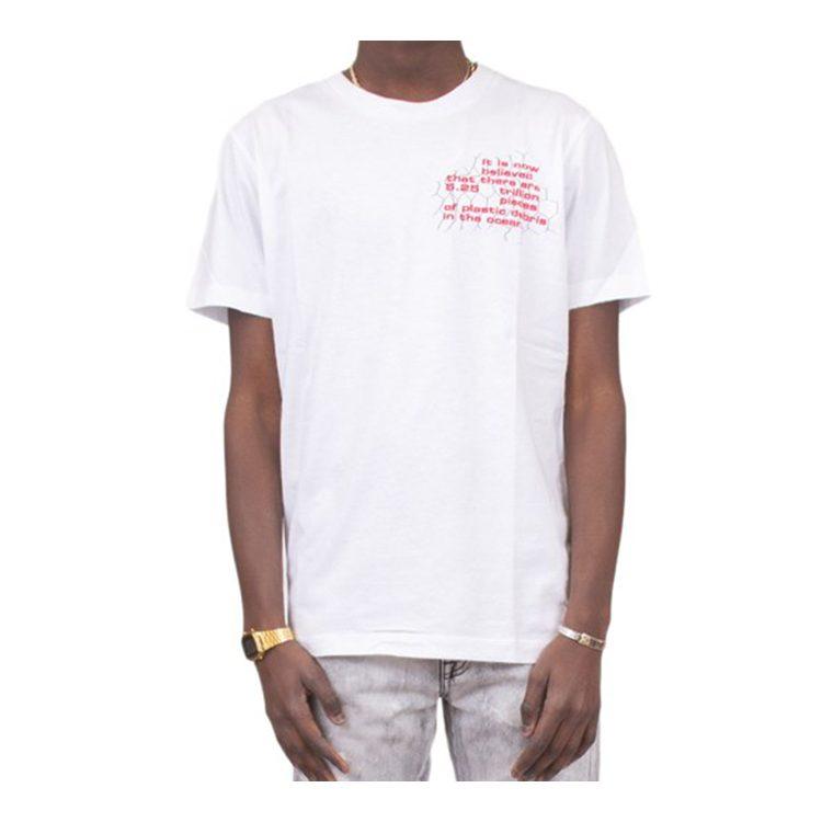 OFF WHITE Футболки Весна/Лето 20 Мужские Белые С круглым вырезом Умеренный прямой крой OMAA027S201850060188