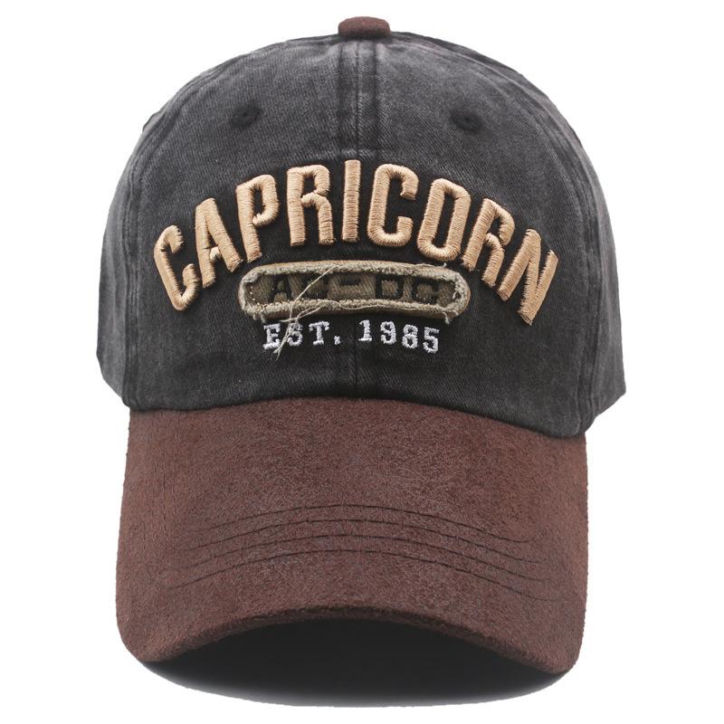 New washed old baseball cap American contrasting color letter embroidery cap outdoor sun hat tide