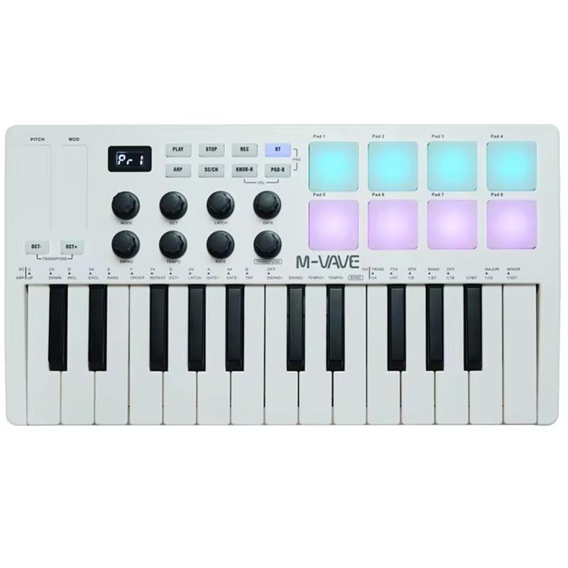 Портативный секвенсор MIDI клавиатура Контроллер RGB перкуссионный пэд клавиатура электронное пианино