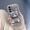 Для Samsung Galaxy S26 S25 S24 Ultra S23 FE S22 S21 Plus A16 A26 A36 A56 A55 A54 Мультяшный Медведь Гризли Розовое Сердце Печатный Чехол