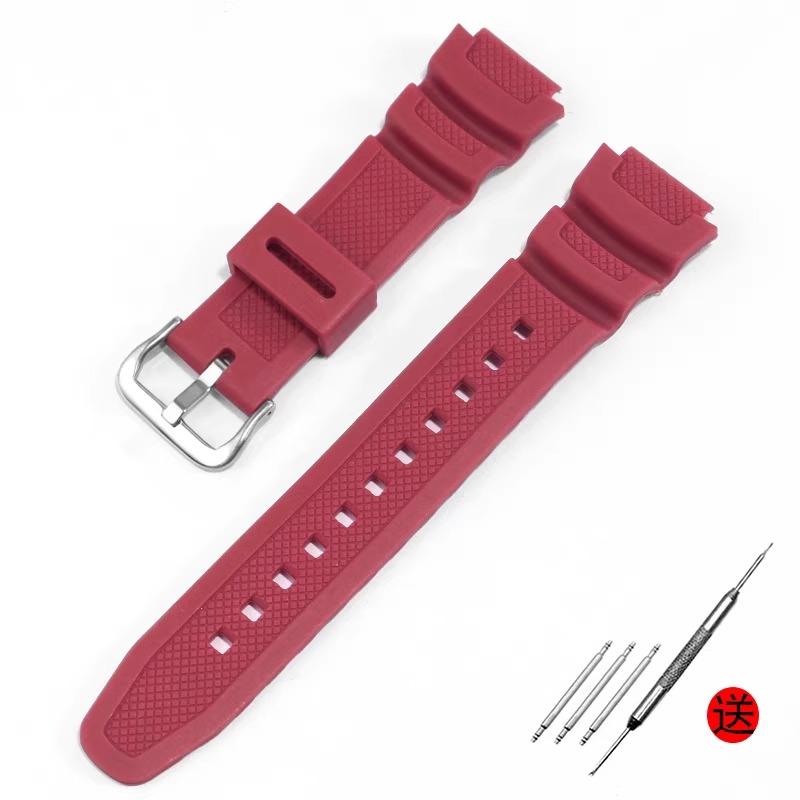 Аксессуары для ремешка часов подходят для Casio Watch W-218h / F-108 AE1200 / 1000 / 1300 смола силикон ремешок для часов 18 мм
