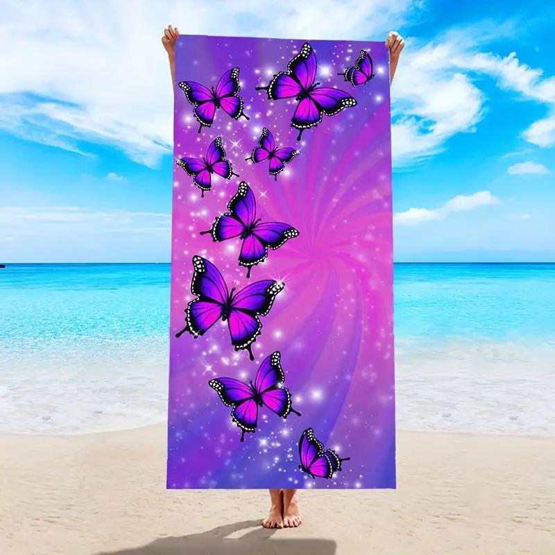 Microfiber Beach Towel Digital Printing Quick-Drying Double-Sided Velvet Class A Large Bath Towel Plus Towel