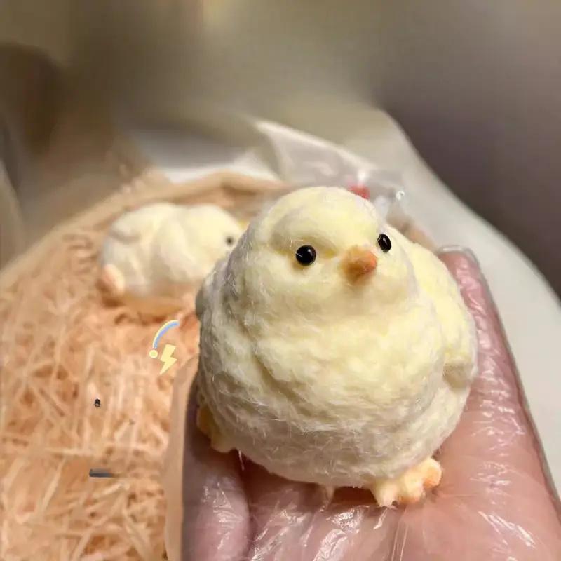 Игрушки-антистресс из мягкого силикона ручной работы в виде милого цыпленка, рекомендованные для игры в сумках без грязных рук, супермягкие игрушки для вечеринок