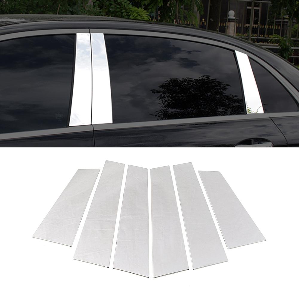 Для Mercedes Benz E Class W213 2016-2018 внешняя часть изменить окно BC стойка украшение с блестками отделка из нержавеющей стали