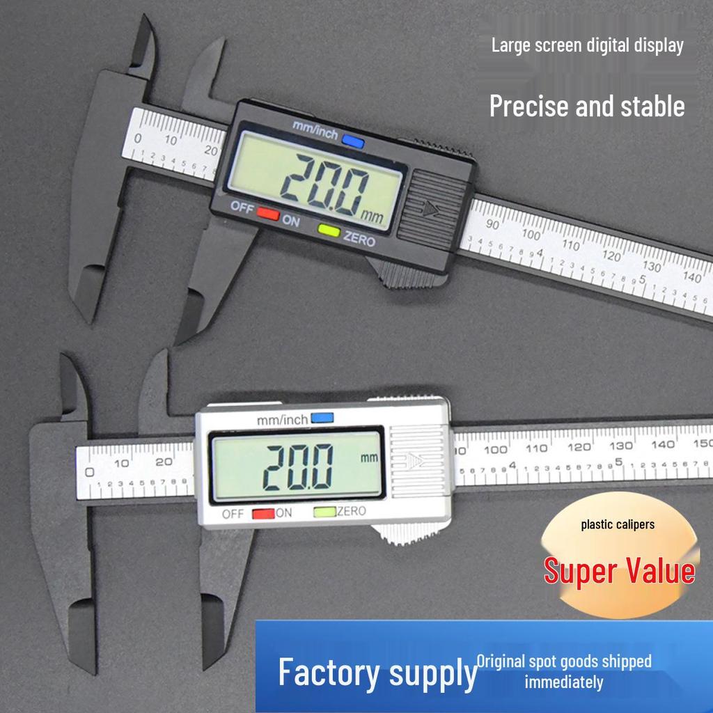 Digital Vernier Caliper for Measuring Jewelry and Collectibles, 150mm Plastic Caliper