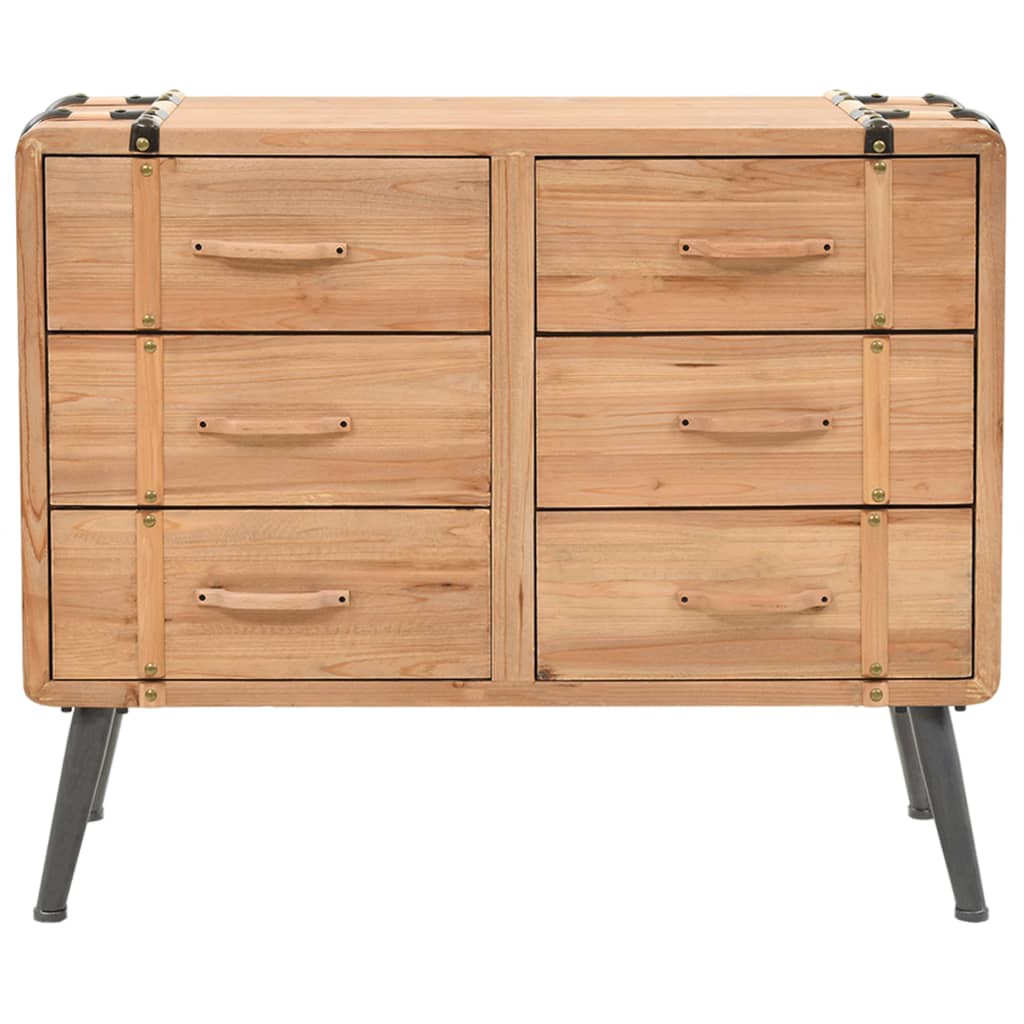 Solid Wood Drawer Chest Pine 91 x 35 x 73 cm