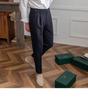 Men's High-Waist Autumn Business Suit Pants, Straight with Paris Buckle, Drape-Free, Easy-Iron, Casual All-Match Style.