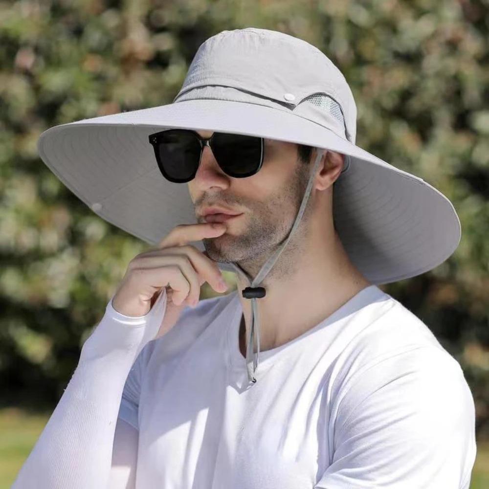 Foldable Large Brim Sun Hat Breathable Sun Protection Hat Fashion Fisherman Hat  Climbing