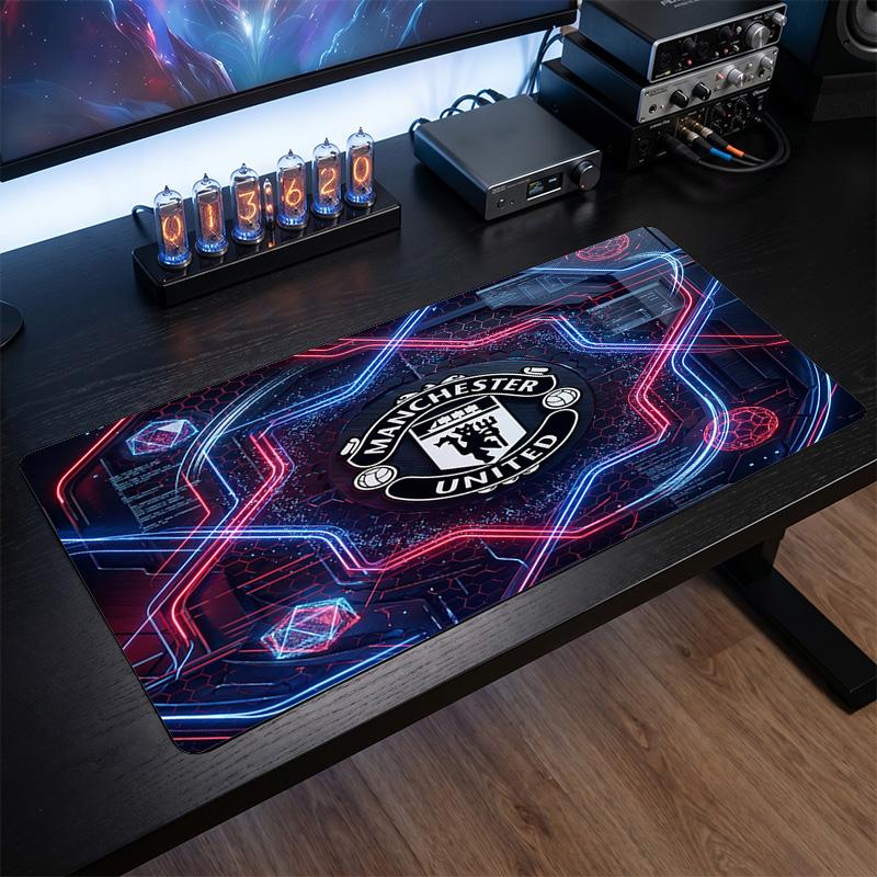 Большой игровой коврик для мыши Manchester United, нескользящий, мягкая резина, для офисного стола, ноутбука, компьютера, Декор