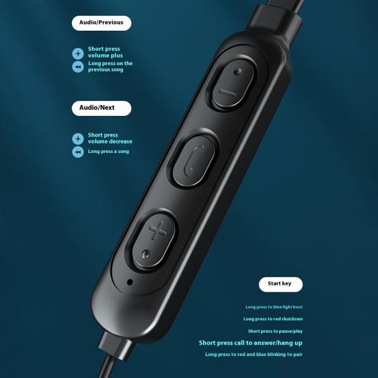 Wireless Earphones Hanging Neck Earbuds Stable Connection Wire Control Ergonomic Bluetooth-compatible Headphones