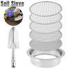 Stainless Steel Soil Sieve Interchangeable Meshes Set Multifunctional Garden Soil Filter With 9.45Inch Diameter For Sand Rocks