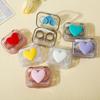 1Pc Heart Contact Lens Case Clear Colour Eye Care Container Women Contact Lens Case for Travel Mini Contact Lens Case