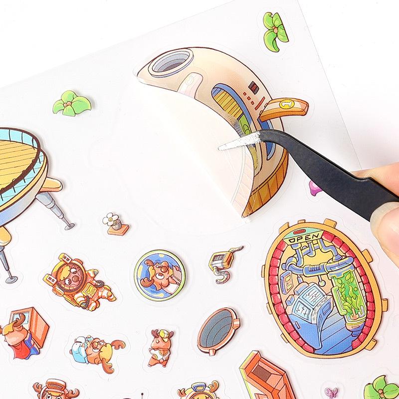 3D Miniaturized scene sticker three-dimensional sticker Adhesive Diy Hand Account Stick Labels Diary Album Scrapbooking material