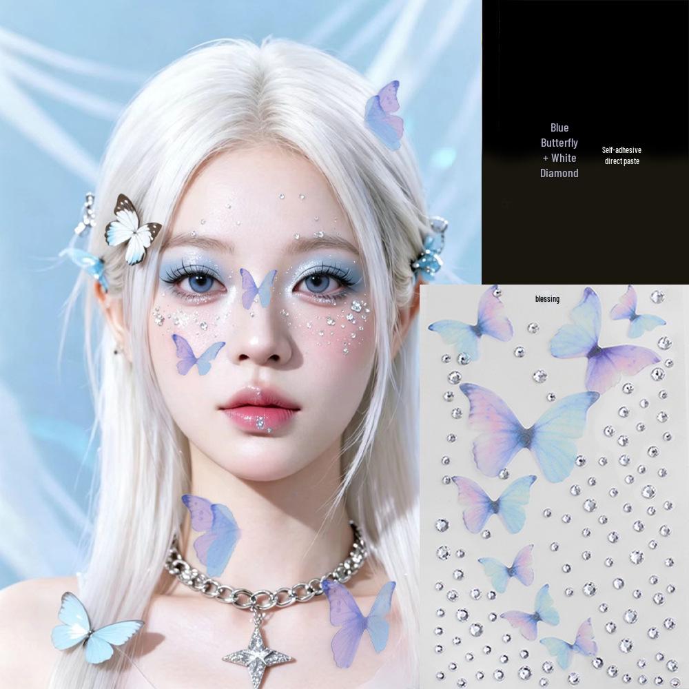 Shan Gen Crystal Diamond Eye Makeup Stickers с самоклеящимися стразами