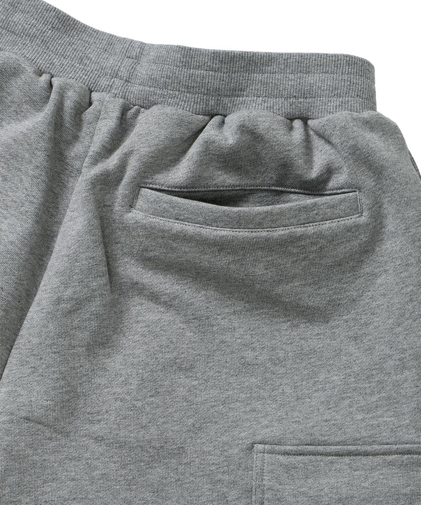 FOUNDPOCKET Широкие спортивные шорты Меланжево-серые