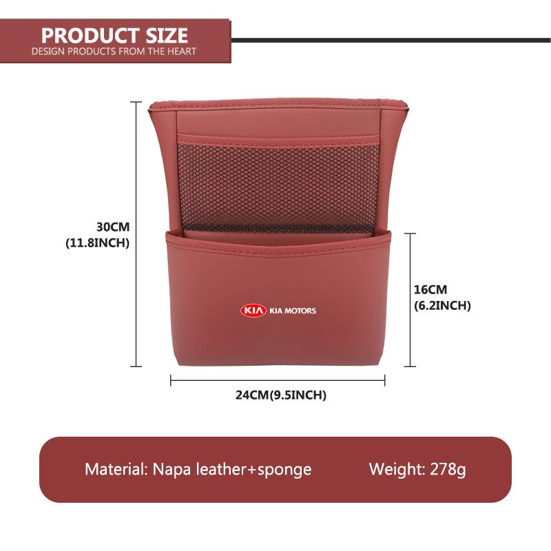 PODV6 Car Back Seat Hanging Storage Box Organizer Phone Pocket Pouch For KIA Sportage Rio Ceed Niro Soul Stonic Picanto Proceed