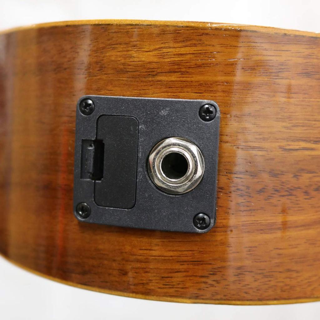 S.Yairi YU-C-01KE Electric Ukulele with Preamp, Instruction Booklet, Concert Size, Koa Wood, Geared Tuners