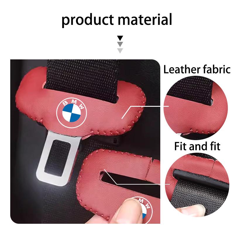 BBIX7 Leather Car Seat Belt Buckle Plug Protector Anti-Scratch Clip For BMW G30 G20 M3 M5 E91 E92 E93 E36 E70 X3 X4 X5 X1 E39 F30