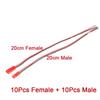 10Pairs 22AWG Copper JST Connector Cable 2 Pin JST Electrical Connector  Electronic DIY