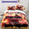 3PC Custom Name Firefighter's Brave Heart Bedding Set Duvet Cover Closure Includes 1 Duvet Cover & 2 Pillowcases for Bedroom