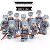 Военные минифигурки Второй мировой войны: Восьмой маршрут, солдаты США, Германии, Советского Союза с оружием - Модели из строительных блоков