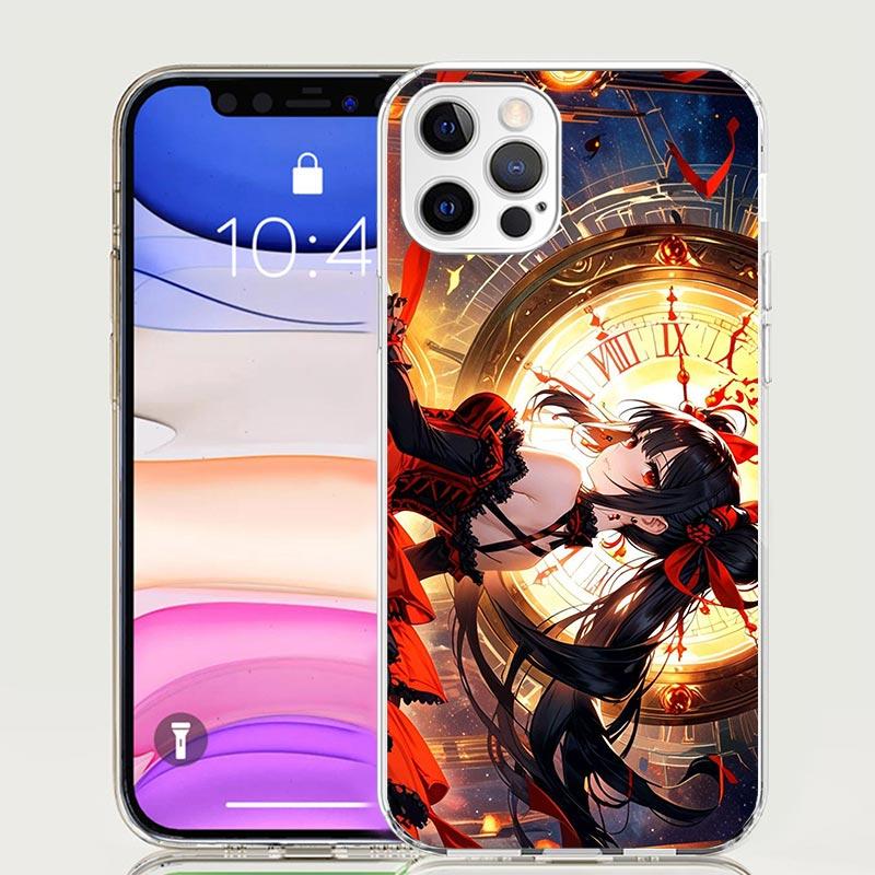 Чехол для телефона Date A Live Токисаки Куруми Для iPhone 18 17 Air 16 15 Plus 11 14 Pro Max 13 Mini 12 7 8 + SE Узор Арт Индивидуальная Обложка