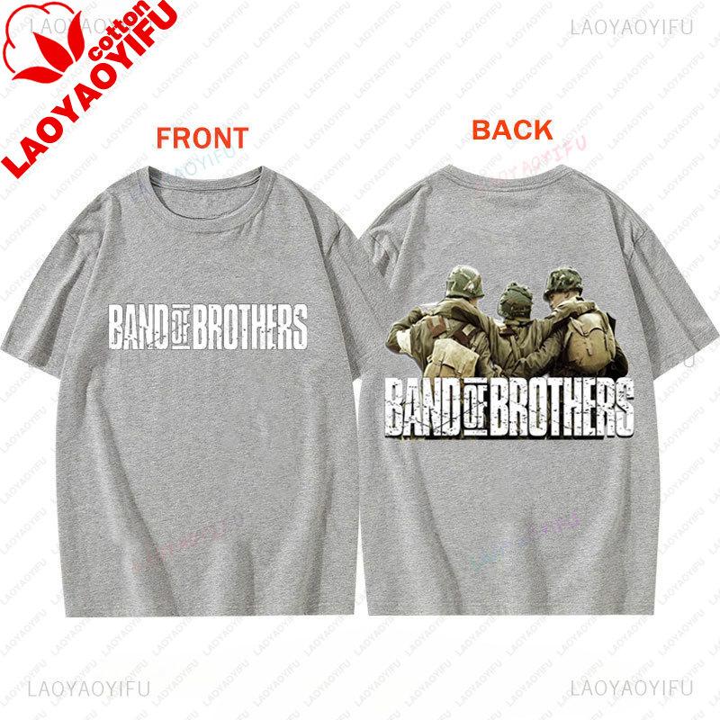 Tv Play Band Of Brothers Tshirt Retro Style Unisex Graphic T Shirts Summer Streetwear Casual Classics Two Side Printed Tee Top