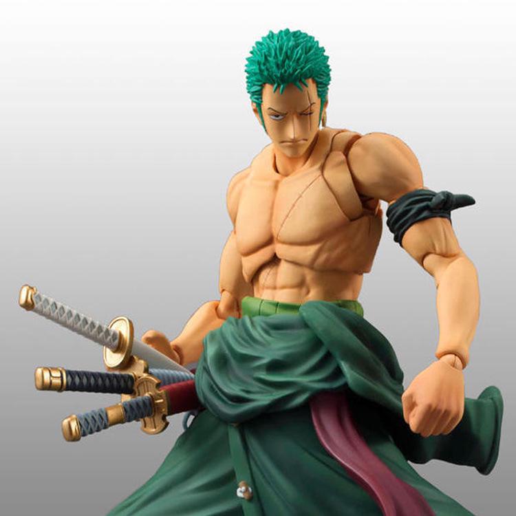Фигурка экшн One Piece Зоро Стиль трех мечей: Ручная роспись модели с изображением Зоро, Луффи, Эйса и Михоука