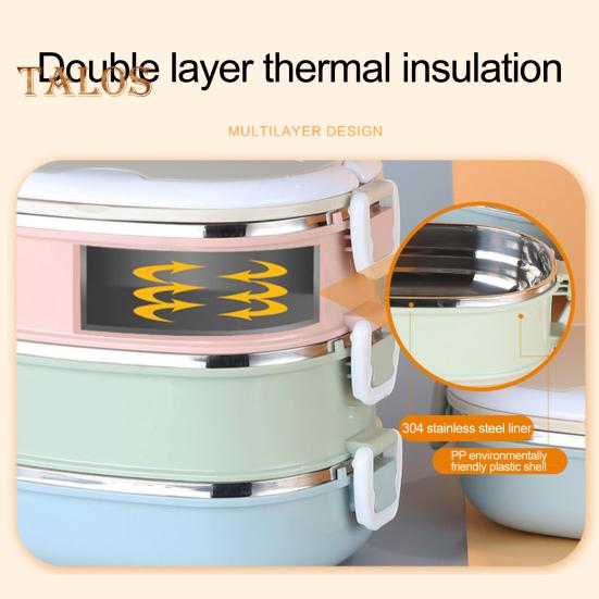 1 комплект, контейнер для бенто, большая емкость, термостойкий, без BPA, полезный, для студентов, рабочих, контейнер для еды, пикника, товары для улицы